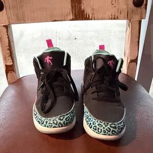 Kids Black and Green Sneakers